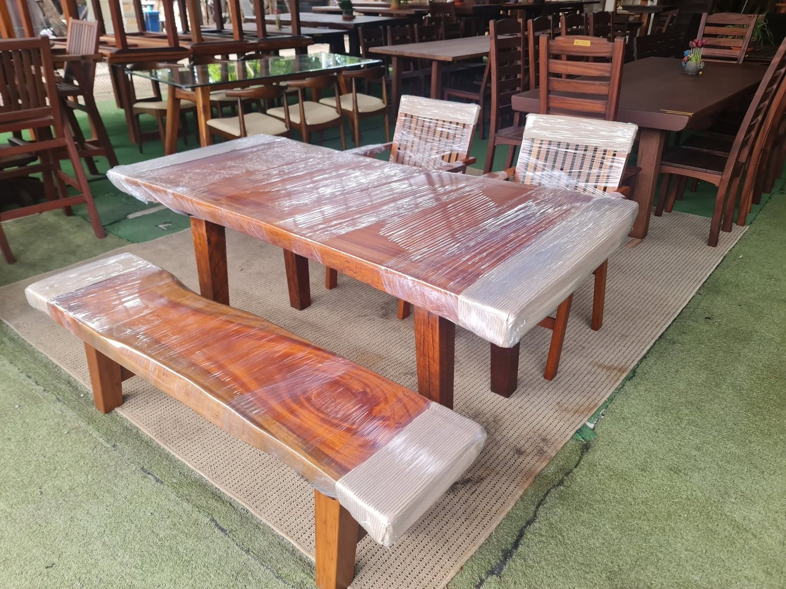 Dining Table with Bench Set