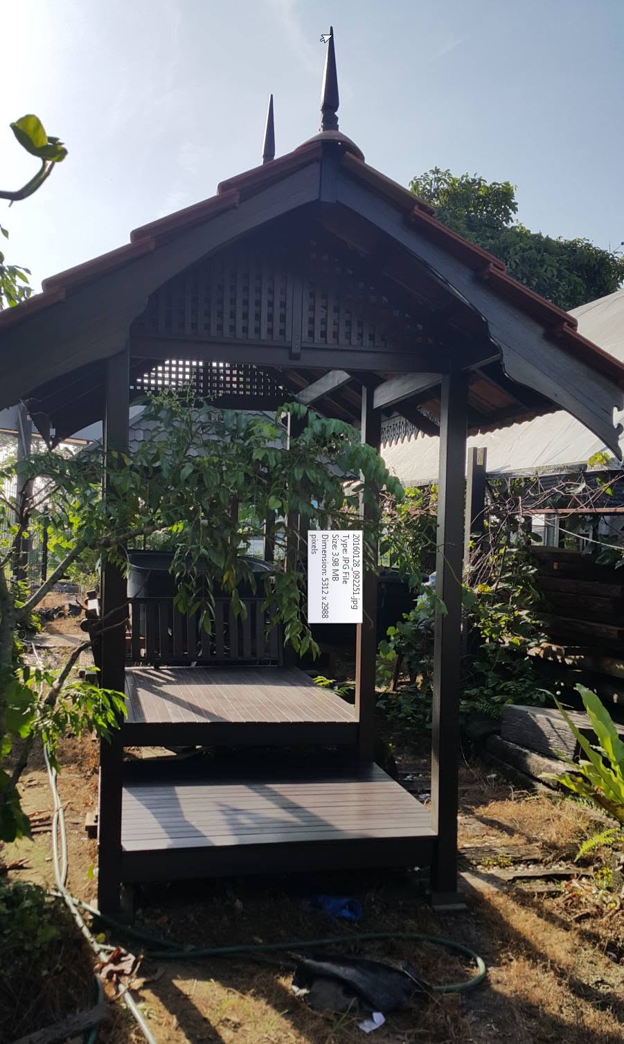 Solid Wood Gazebo 4