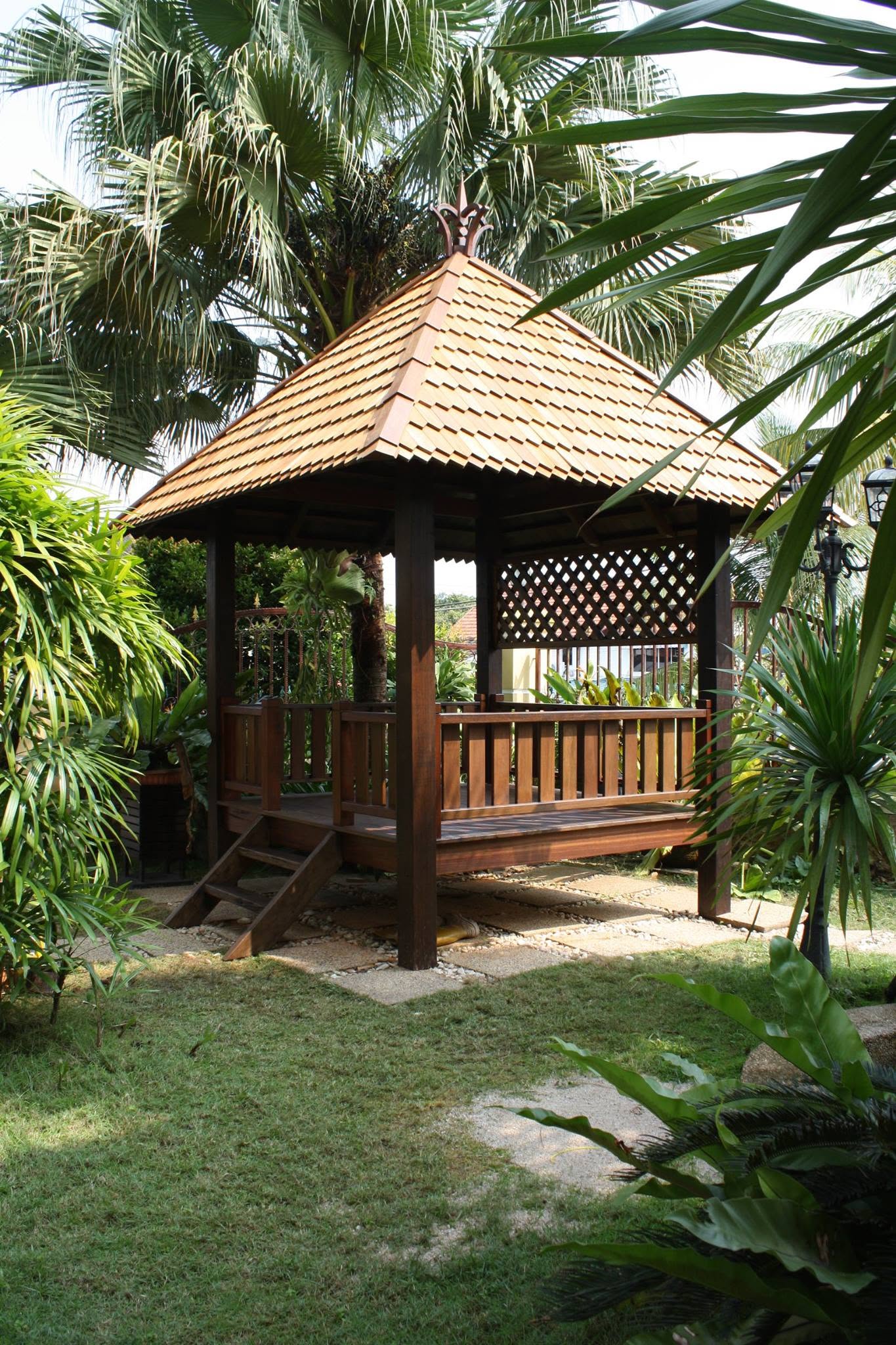 Solid Wood Gazebo 9