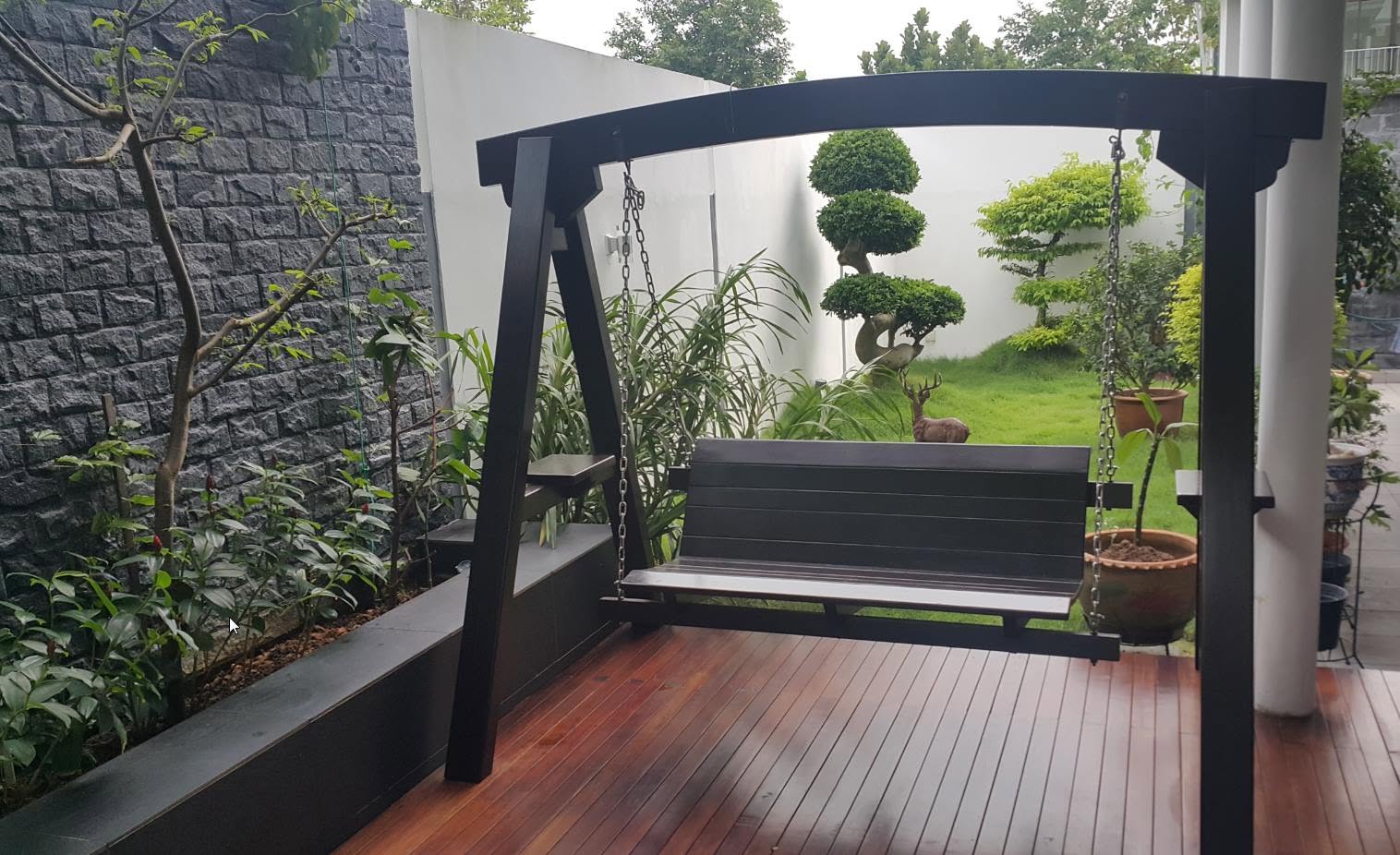 Wooden Garden Swing 2